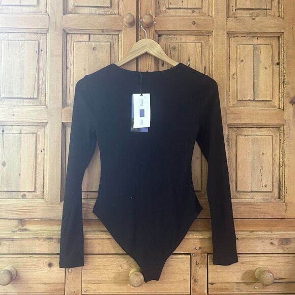 Future Collective by Kahlana Barfield Brown XS Black One Piece Long Sleeve Bodys - Picture 7 of 7